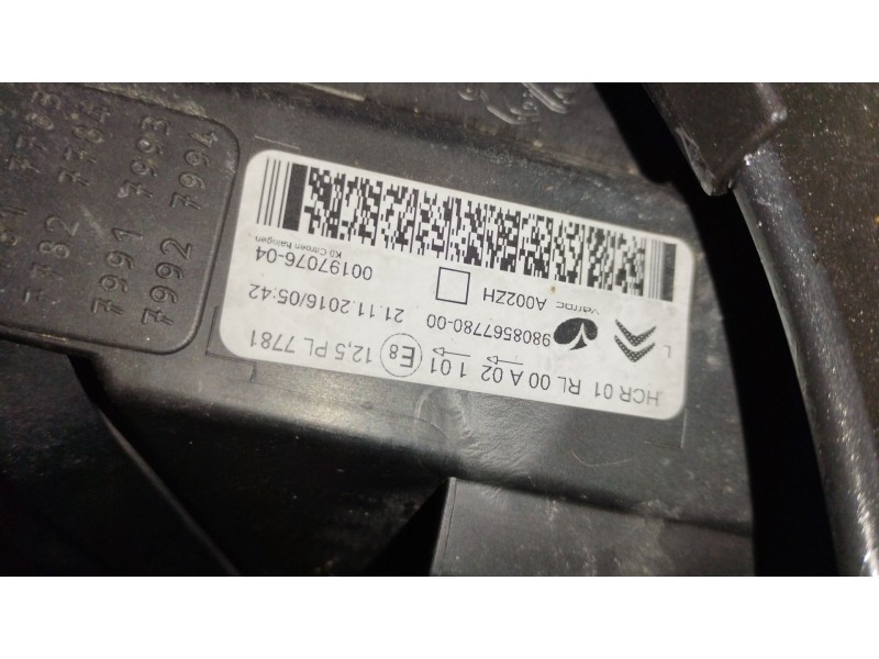Recambio de faro izquierdo para citroën jumpy iii furgoneta (v_) 1.6 bluehdi 95 referencia OEM IAM 9808567780  