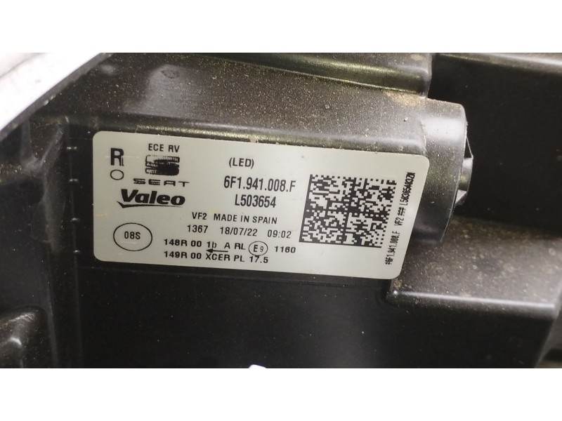 Recambio de faro derecho para seat ibiza (kj1) referencia OEM IAM 6F1941008F  
