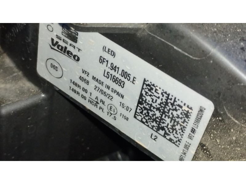 Recambio de faro izquierdo para seat ibiza (kj1) reference referencia OEM IAM 6F1941005E  