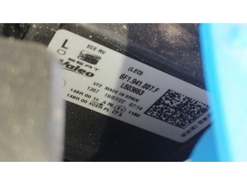 Recambio de faro izquierdo para seat ibiza (kj1) referencia OEM IAM 6F1941007F  
