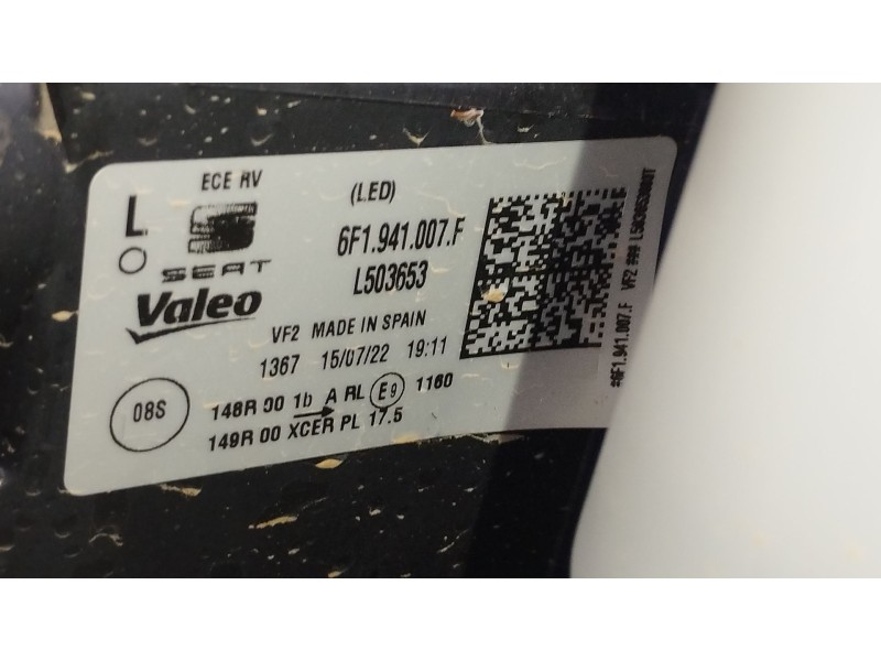 Recambio de faro izquierdo para seat ibiza (kj1) referencia OEM IAM 6F1941007F  