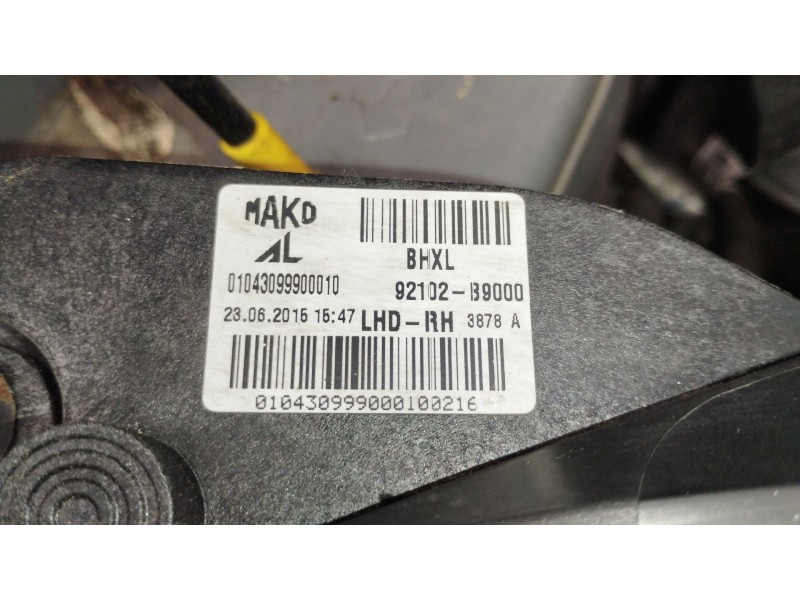 Recambio de faro derecho para hyundai i10 ii (ba, ia) 1.0 referencia OEM IAM 92102B9000  
