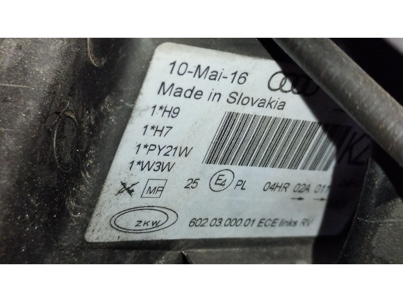 Recambio de faro izquierdo para audi a4 b6 descapotable (8h7) 2.4 referencia OEM IAM 8H0941003AC  