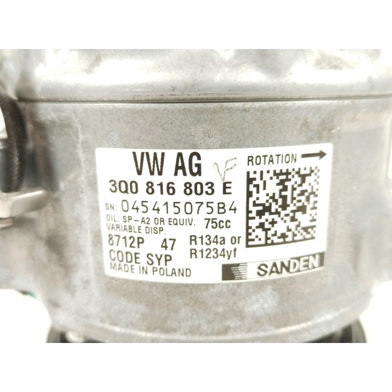 Recambio de compresor aire acondicionado para cupra leon (kl1, ku1, kug) 2.0 tsi referencia OEM IAM 3Q0816803E  