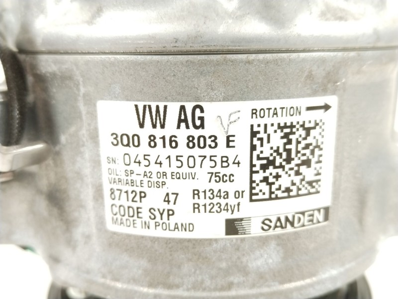 Recambio de compresor aire acondicionado para cupra leon (kl1, ku1, kug) 2.0 tsi referencia OEM IAM 3Q0816803E  