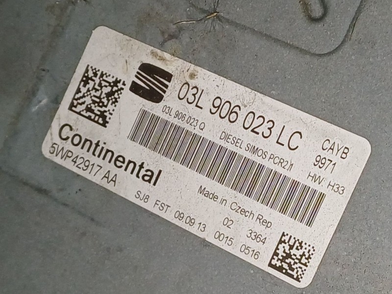 Recambio de centralita motor uce para seat ibiza iv (6j5, 6p1) 1.6 tdi referencia OEM IAM 03L906023LC  