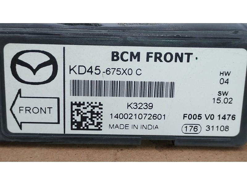 Recambio de caja reles / fusibles para mazda 3 sedán (bm_, bn_) 2.2 d referencia OEM IAM KD45675X0C F005V01476 