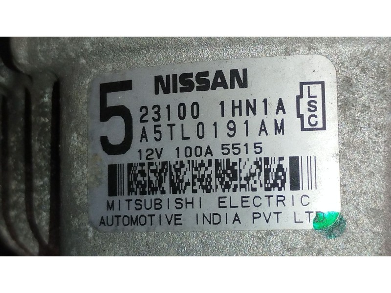 Recambio de alternador para nissan micra iv (k13k, k13kk) 1.2 referencia OEM IAM 231001HN1A A5TL0191AM 