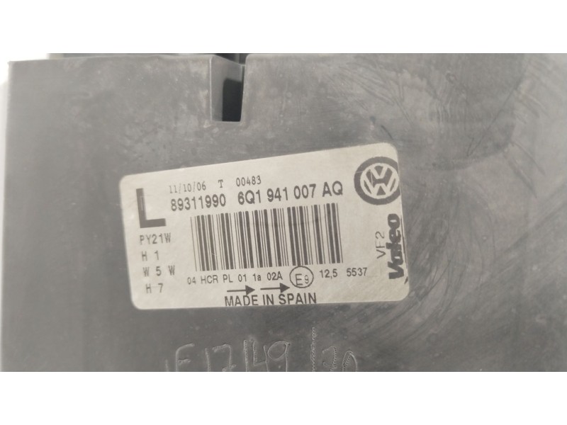 Recambio de faro izquierdo para volkswagen polo iv (9n_, 9a_) 1.4 tdi referencia OEM IAM 6Q1941007AQ 89311990 