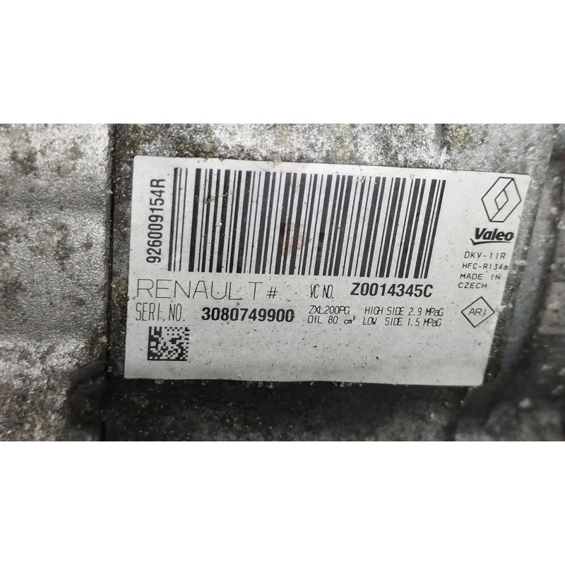 Recambio de compresor aire acondicionado para dacia lodgy (js_) 1.5 dci referencia OEM IAM 926009154R 3080749900 Z0014345C