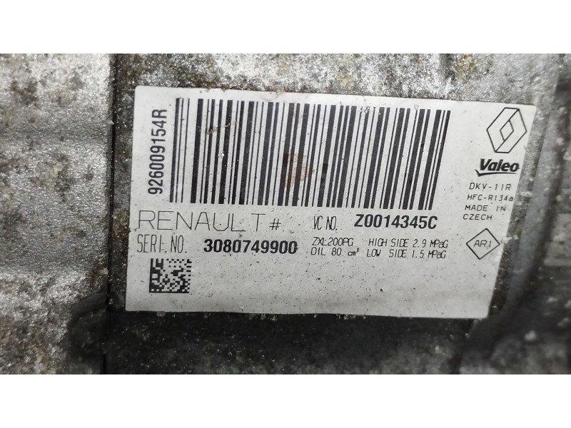 Recambio de compresor aire acondicionado para dacia lodgy (js_) 1.5 dci referencia OEM IAM 926009154R 3080749900 Z0014345C