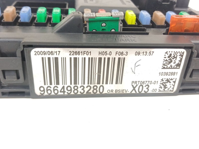 Recambio de caja reles / fusibles para citroën c2 (jm_) 1.4 referencia OEM IAM 9664983280 BSIEVX0300 