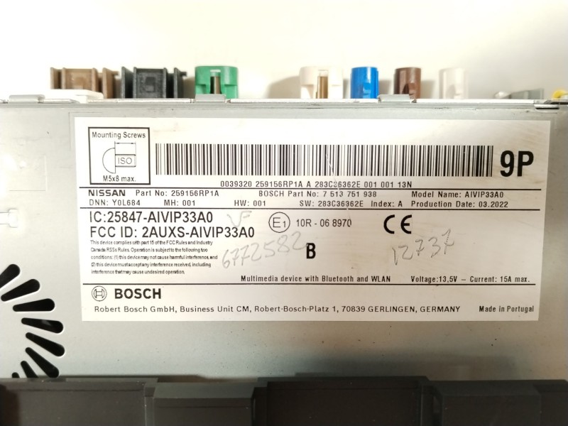 Recambio de sistema navegacion gps para nissan qashqai iii (j12) 1.3 dig-t referencia OEM IAM 259156RP1A 7513751938 
