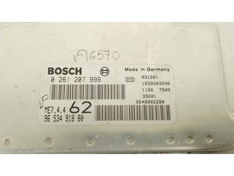 Recambio de centralita motor uce para citroën c2 (jm_) 1.6 referencia OEM IAM 9653491880 9648002280 0261207999