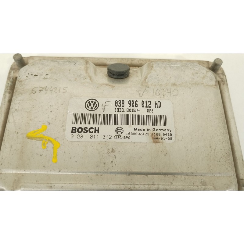 Recambio de centralita motor uce para seat toledo ii (1m2) 1.9 tdi referencia OEM IAM 038906012HD 0281011312 