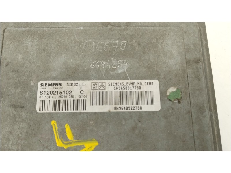 Recambio de centralita cambio automatico para citroën c2 (jm_) 1.6 referencia OEM IAM 9658917780 9640922788 S120215102C