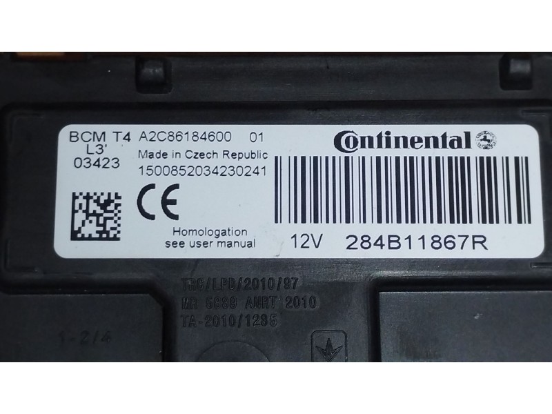 Recambio de caja reles / fusibles para renault clio iv (bh_) 0.9 tce 90 referencia OEM IAM 284B11867R  
