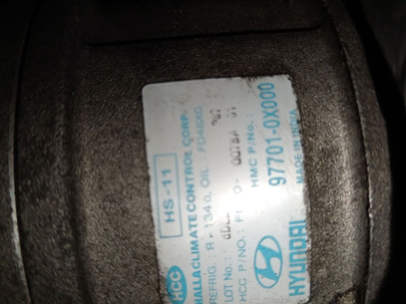 Recambio de compresor aire acondicionado para hyundai i10 i (pa) 1.1 referencia OEM IAM 977010X000  