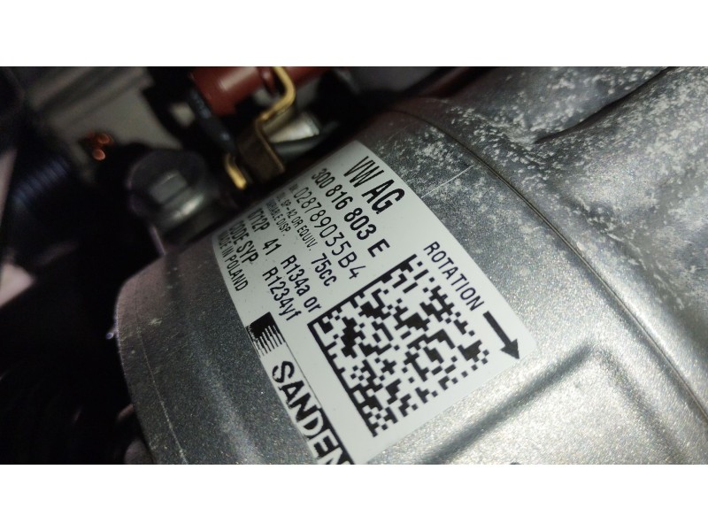 Recambio de compresor aire acondicionado para audi a1 sportback (gba) 30 tfsi referencia OEM IAM 3Q0816803E  