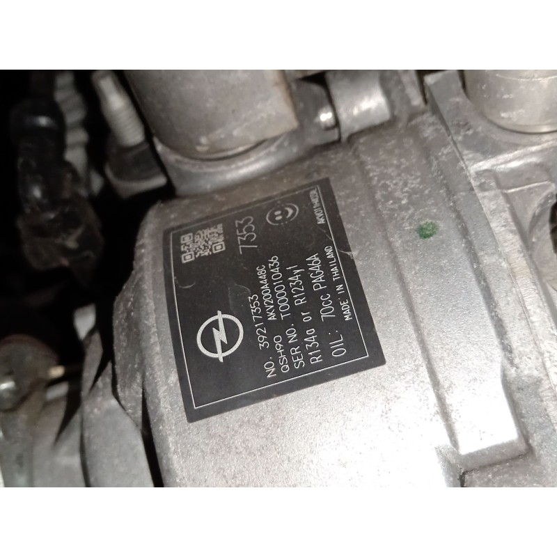 Recambio de compresor aire acondicionado para opel astra k (b16) 1.5 crdi (68) referencia OEM IAM 39217353  