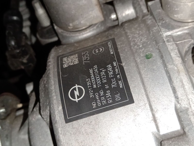 Recambio de compresor aire acondicionado para opel astra k (b16) 1.5 crdi (68) referencia OEM IAM 39217353  