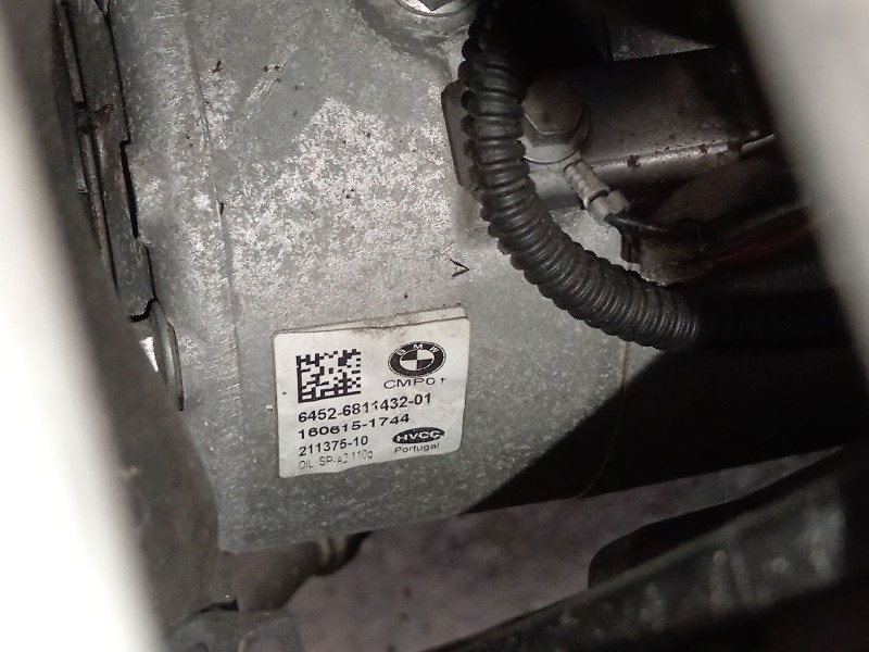 Recambio de compresor aire acondicionado para mini mini (f55) cooper referencia OEM IAM 64526811432 6452681143201 21137510