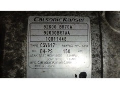 Recambio de compresor aire acondicionado para nissan qashqai i (j10, nj10) 2.0 dci referencia OEM IAM 92600BR70A 92600BR7AA CSV6 2