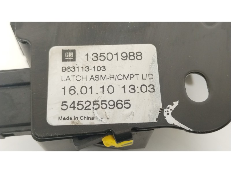 Recambio de cerradura maletero / porton para chevrolet cruze (j300) 1.6 referencia OEM IAM 13501988 545255965 