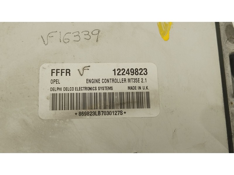 Recambio de centralita motor uce para opel meriva a monospace (x03) 1.6 (e75) referencia OEM IAM 12249823  