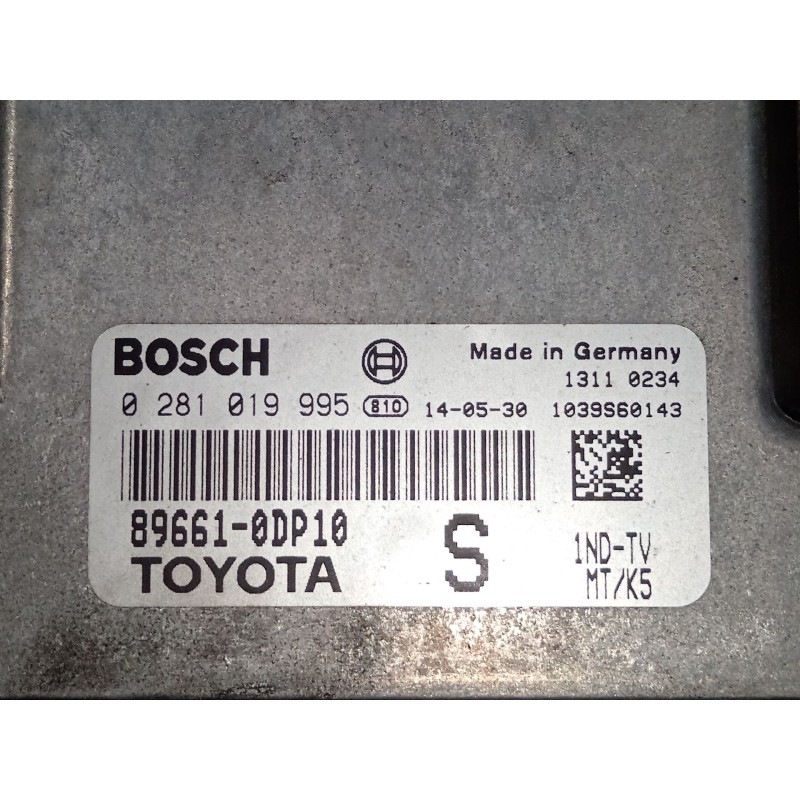 Recambio de centralita motor uce para toyota yaris (_p13_) 1.4 d (nlp130_) referencia OEM IAM 896610DP10 0281019995 