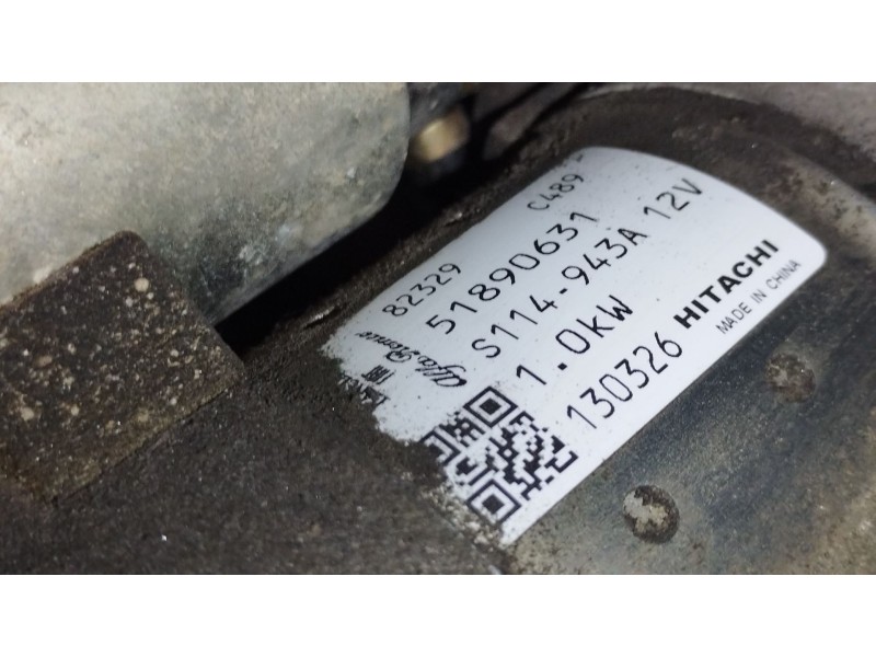 Recambio de motor arranque para fiat 500 (312_) 1.2 (312axa1a) referencia OEM IAM 51890631  
