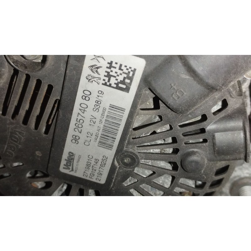 Recambio de alternador para citroën c3 iii (sx) 1.2 puretech 82 referencia OEM IAM 9826574080 FG12T145 