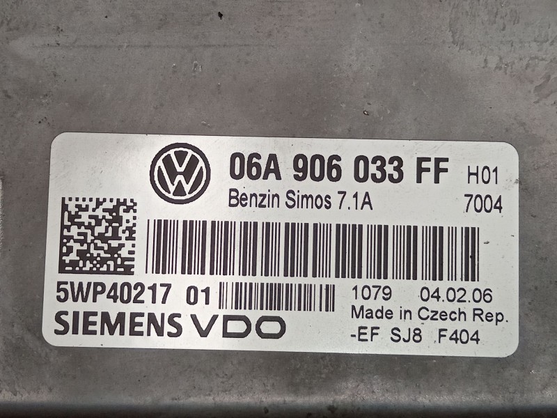 Recambio de centralita motor uce para seat leon (1p1) 1.6 referencia OEM IAM 06A906033FF 5WP4021701 