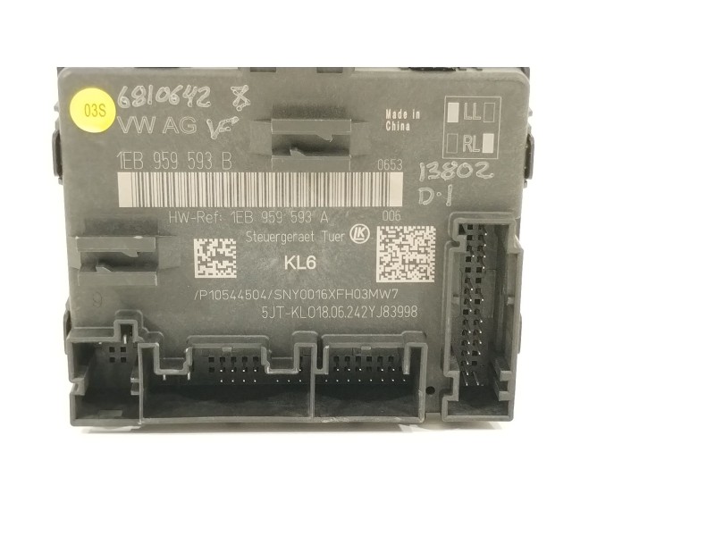 Recambio de modulo electronico para cupra tavascan tavascan referencia OEM IAM 1EB959593B 1EB959593A 