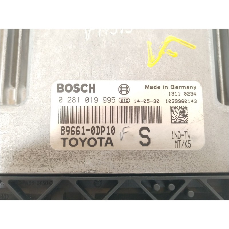Recambio de centralita motor uce para toyota yaris (_p13_) 1.4 d (nlp130_) referencia OEM IAM 896610DP10 0281019995 