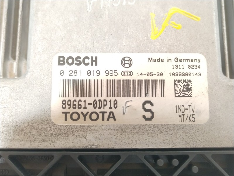 Recambio de centralita motor uce para toyota yaris (_p13_) 1.4 d (nlp130_) referencia OEM IAM 896610DP10 0281019995 