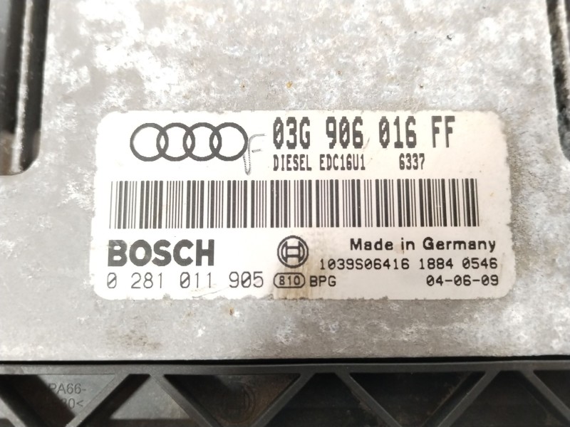 Recambio de centralita motor uce para audi a3 (8p1) 2.0 tdi 16v referencia OEM IAM 03G906016FF 0281011905 