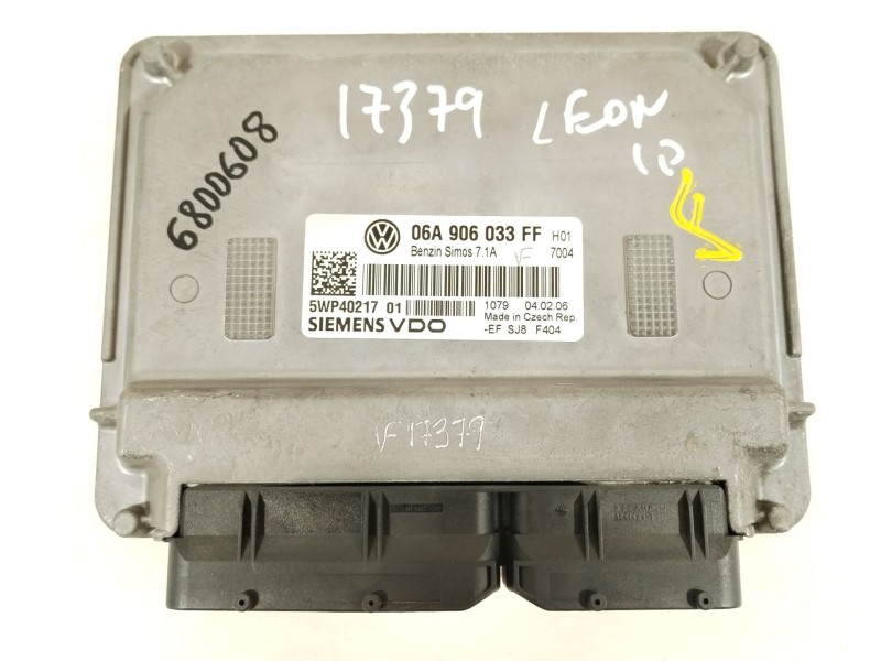Recambio de centralita motor uce para seat leon (1p1) 1.6 referencia OEM IAM 06A906033FF 5WP4021701 