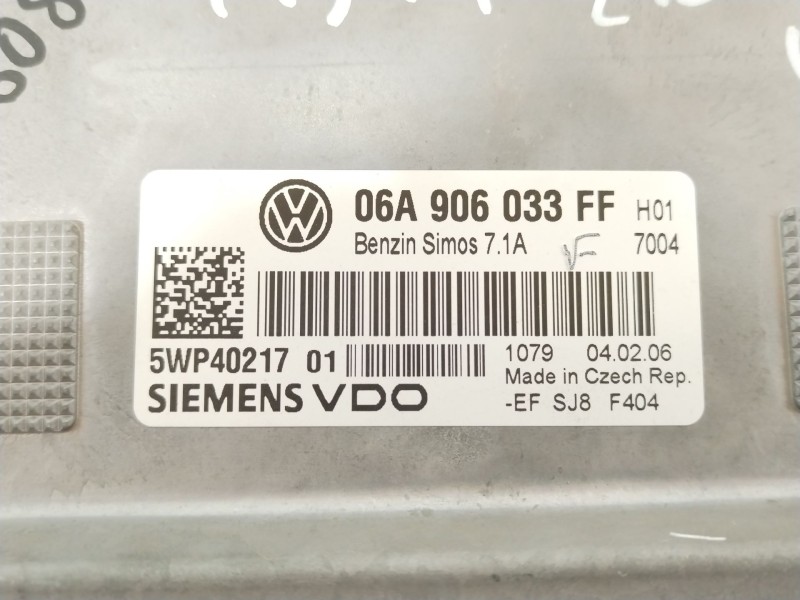Recambio de centralita motor uce para seat leon (1p1) 1.6 referencia OEM IAM 06A906033FF 5WP4021701 