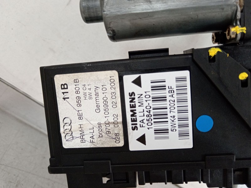 Recambio de elevalunas delantero izquierdo para audi a4 b6 (8e2) 2.0 referencia OEM IAM 8E0837461C 8E1959801B 