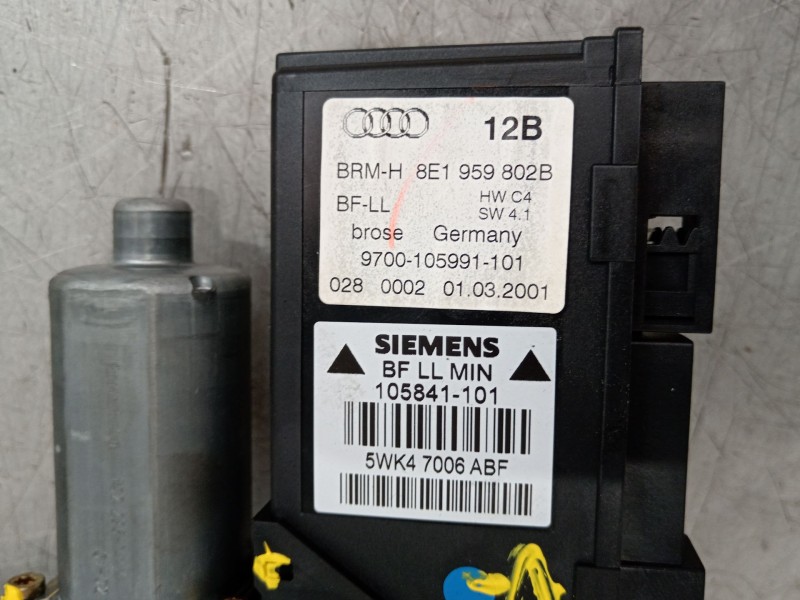 Recambio de elevalunas delantero derecho para audi a4 b6 (8e2) 2.0 referencia OEM IAM 8E0837462 8E1959802B 