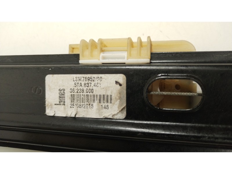 Recambio de elevalunas delantero izquierdo para volkswagen touran (5t1) 1.6 tdi referencia OEM IAM 5TA837461 5Q0959802B 