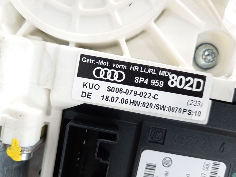 Recambio de elevalunas trasero derecho para audi a3 (8p1) 2.0 tdi 16v referencia OEM IAM 8P4839462B 8P4959802D 