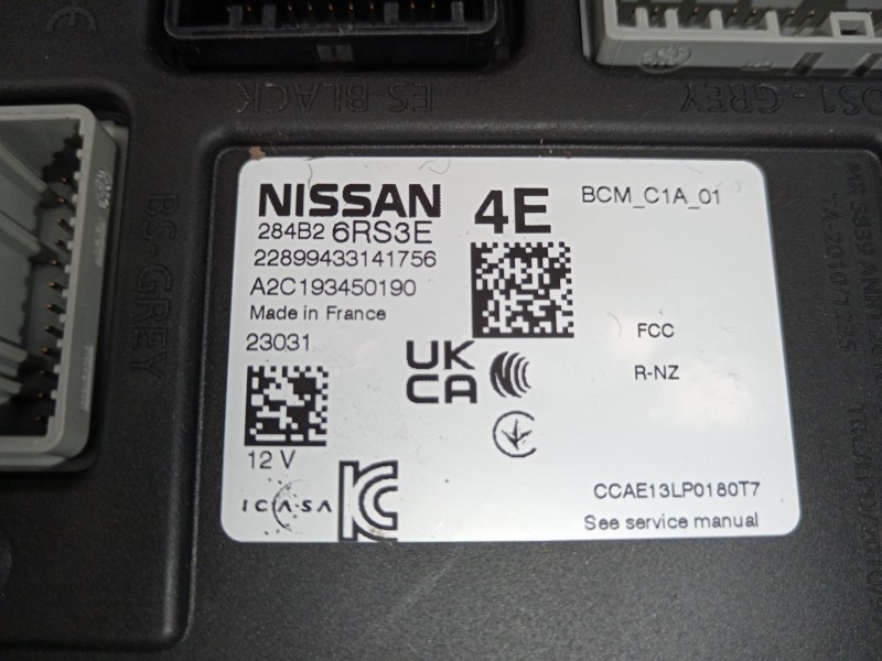 Recambio de modulo electronico para nissan qashqai iii (j12) 1.3 dig-t referencia OEM IAM 284B26RS3E  
