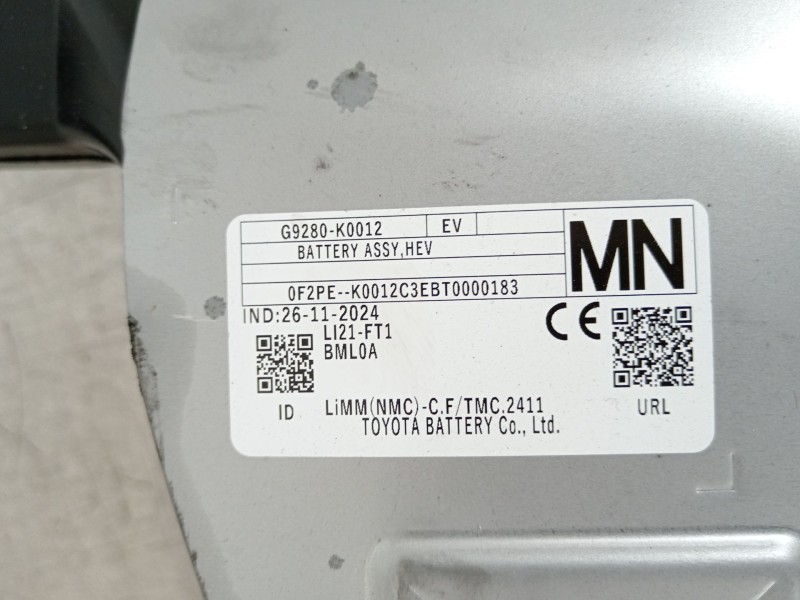 Recambio de bateria para toyota yaris (_p21_, _pa1_, _ph1_) 1.5 hybrid (mxph11) referencia OEM IAM G9280K0012  
