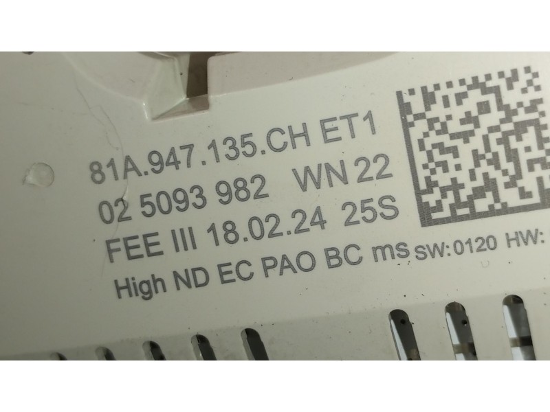 Recambio de luz interior para audi q3 (f3b) 35 tdi referencia OEM IAM 81A947135CHET1 81A947135CH 