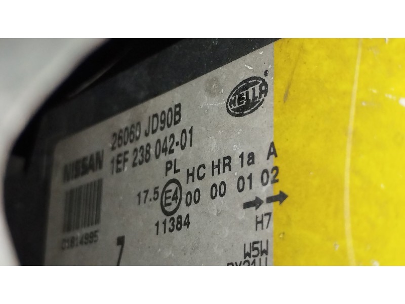 Recambio de faro izquierdo para nissan qashqai i (j10, nj10) 1.5 dci referencia OEM IAM 26060JD90B  