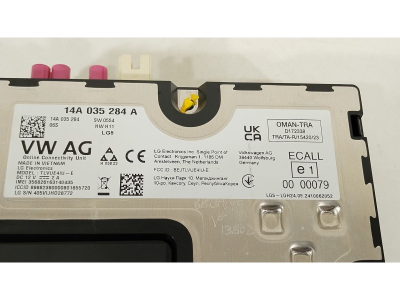 Recambio de modulo electronico para cupra tavascan tavascan referencia OEM IAM 14A035284A  