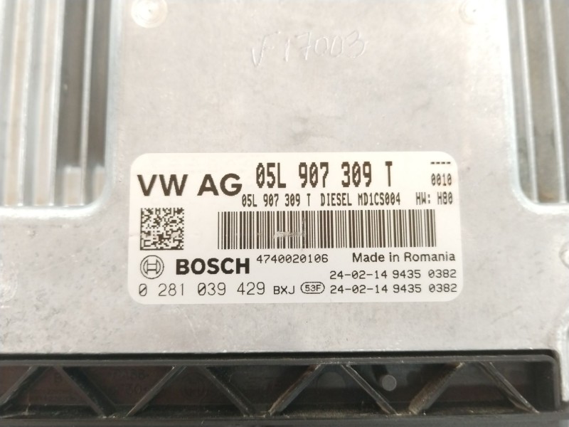 Recambio de centralita motor uce para audi q3 (f3b) 35 tdi referencia OEM IAM 05L907309T 0281039429 