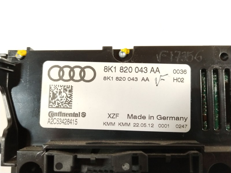 Recambio de mando climatizador para audi a4 b8 (8k2) 2.0 tdi referencia OEM IAM 8K1820043AA A2C53428415 